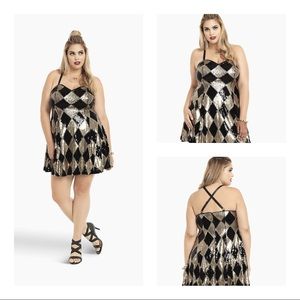 TORRID HARLEY SEQUIN SKATER DRESS